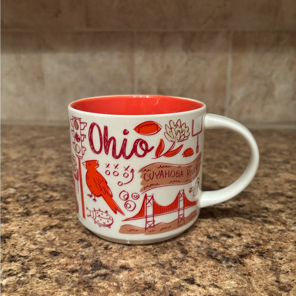 Starbucks Ohio Mug with Red Interior